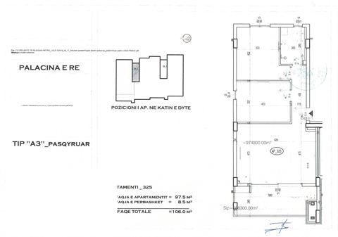 Floor plan, apartment AP-325, type A3